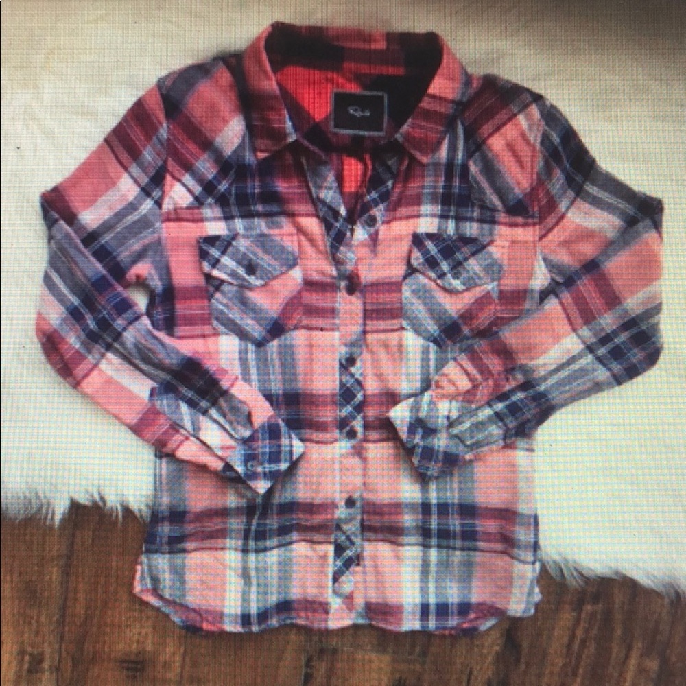 RAILS PINK AND BLUE SHIRT